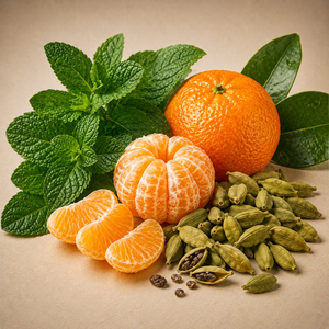 Mint, Mandarin Orange, Cardamom