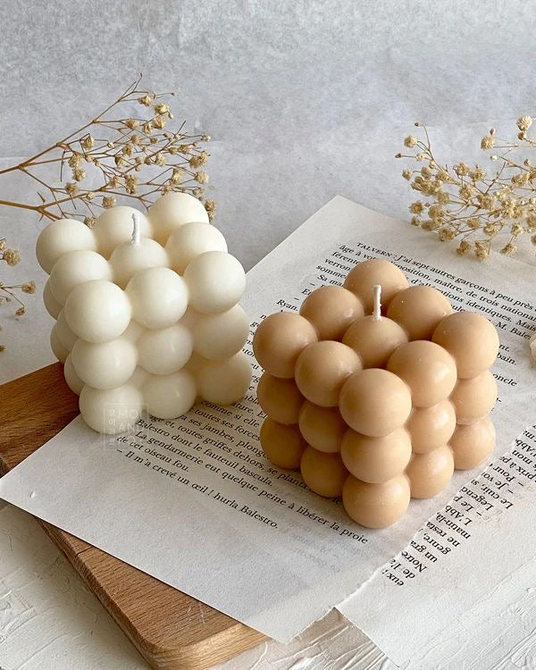 Aromatic Bubble Cube Candle – Aesthetic Decorative Candle 