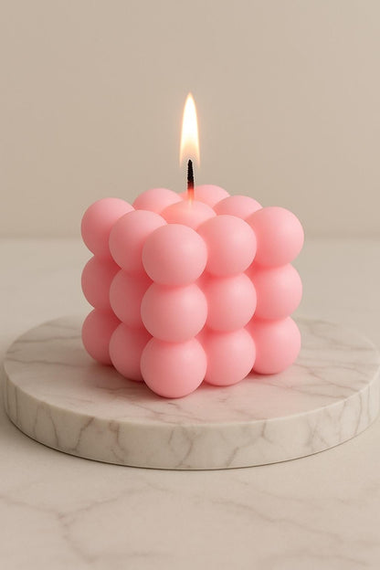 Aromatic Bubble Cube Candle – Aesthetic Decorative Candle 
