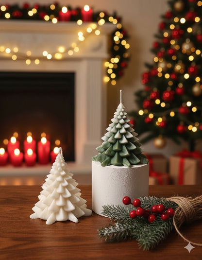 Aromatic Christmas Tree Candle – Festive Holiday Decorative Candle 