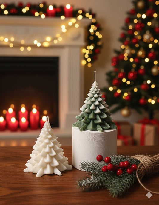 Aromatic Christmas Tree Candle – Festive Holiday Decorative Candle 