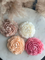 Aromatic Peony Flower Candle – Handmade Floral Decorative Candle 