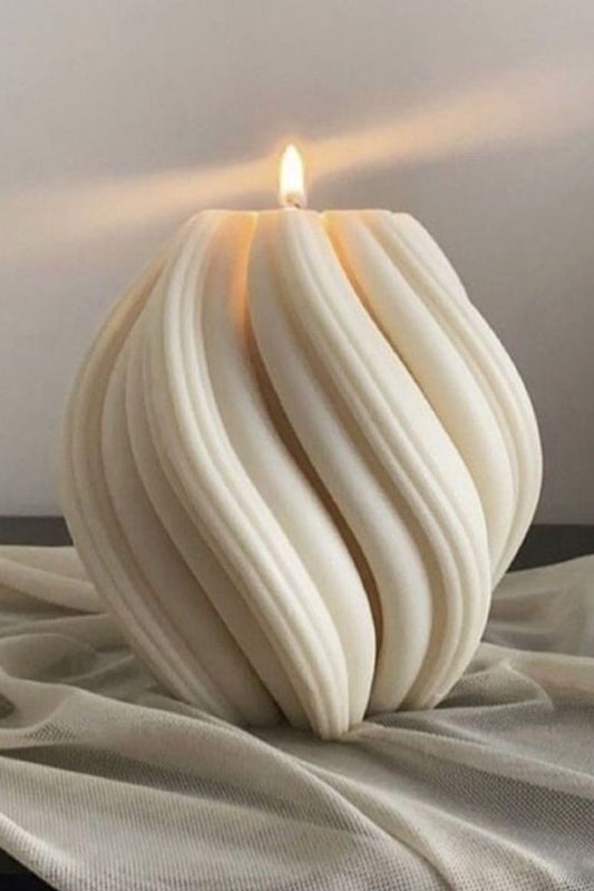 Aromatic Swirl Spiral Twirl Candle – Aesthetic Decorative Candle 