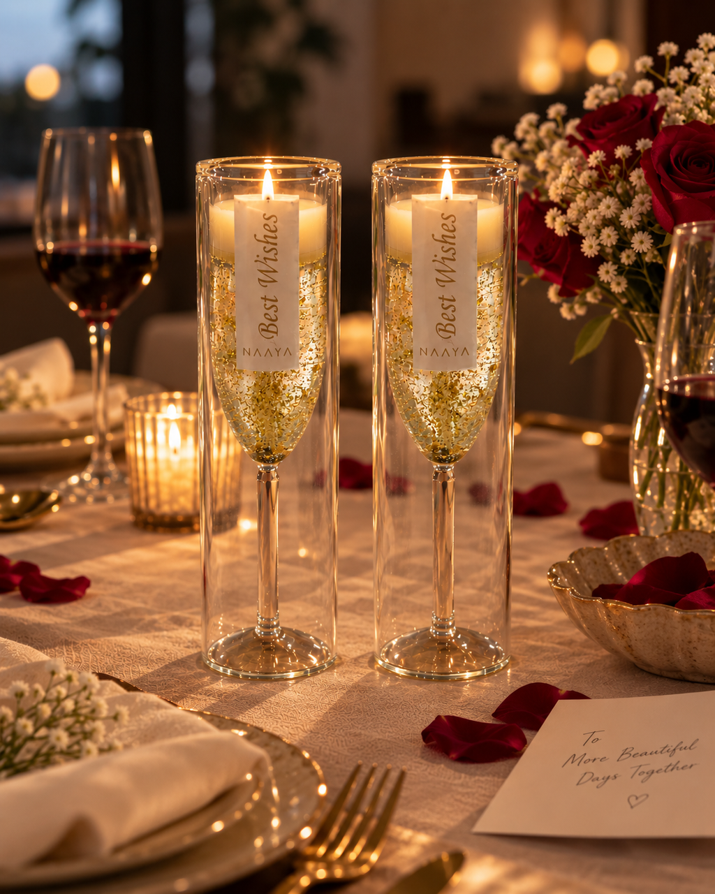 Aromatic Double Wall Champagne Candle