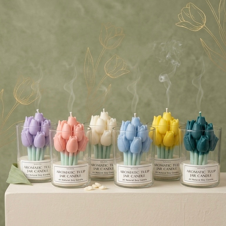 Aromatic Tulip in Jar Candle