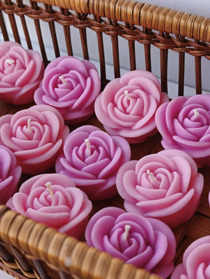 Tea Rose Candle – Elegant Floral Scent | Hand-Poured Soy Wax