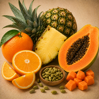 Orange, Pineapple, Cardamom, Papaya